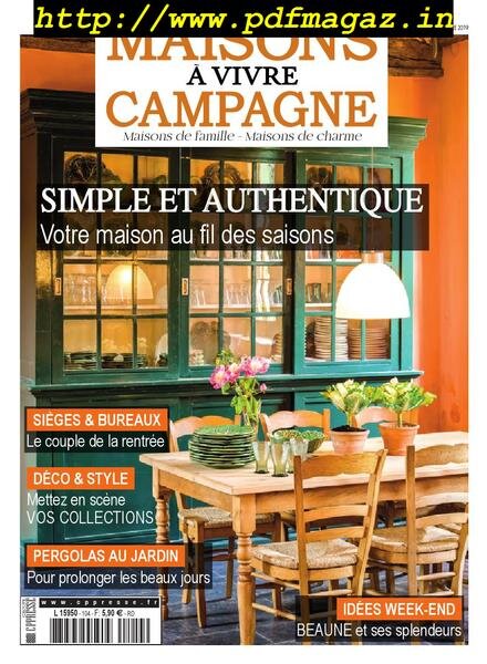 Maisons a Vivre Campagne – octobre-novembre 2019 Cover