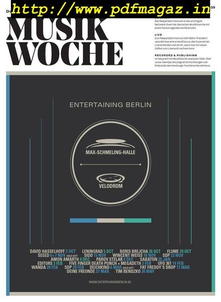 Musikwoche – 16 September 2019 Cover