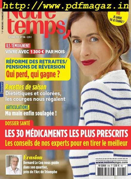 Notre Temps – Octobre 2019 Cover