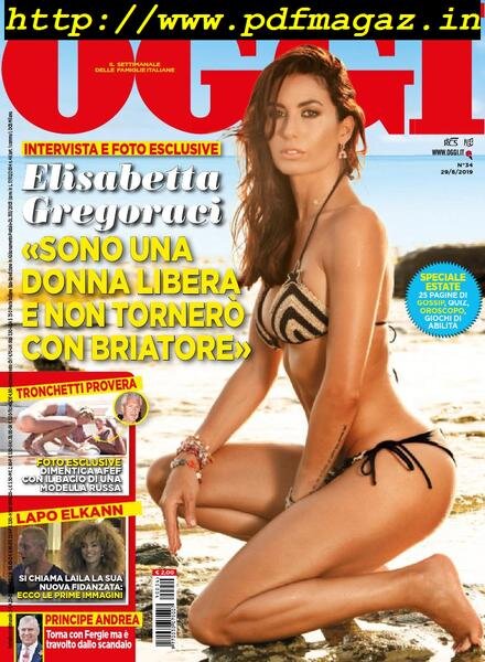Oggi – 29 agosto 2019 Cover