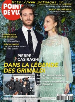 Point de Vue – 04 septembre 2019