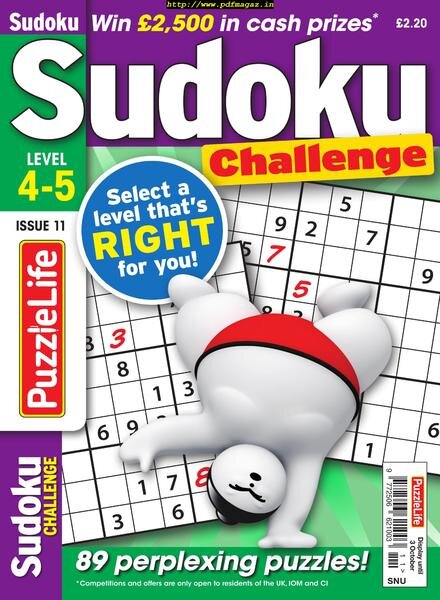 PuzzleLife Sudoku Challenge – September 2019 Cover