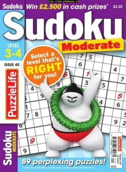 PuzzleLife Sudoku Moderate – August 2019