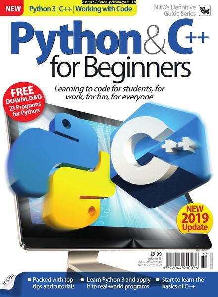 Python & C++ Guides – August 2019 Cover