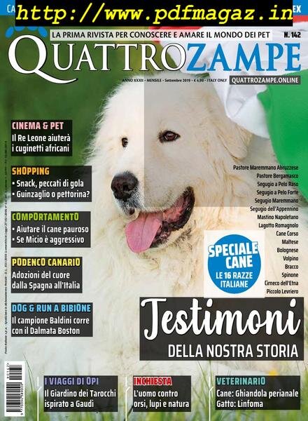 QuattroZampe – settembre 2019 Cover