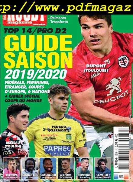 Rugby Magazine – septembre 2019 Cover