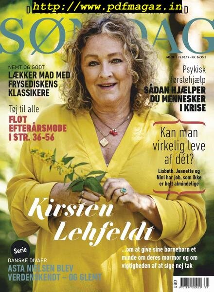 Sondag – 26 august 2019 Cover