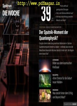 Spektrum Die Woche – 27 September 2019