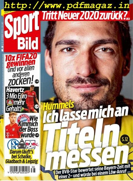 Sport Bild – 18 September 2019 Cover