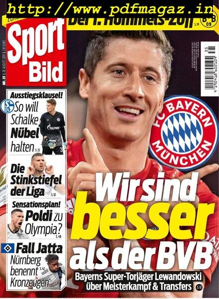 Sport Bild – 28 August 2019 Cover