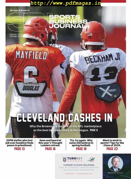 SportsBusiness Journal – 12 August 2019 Cover