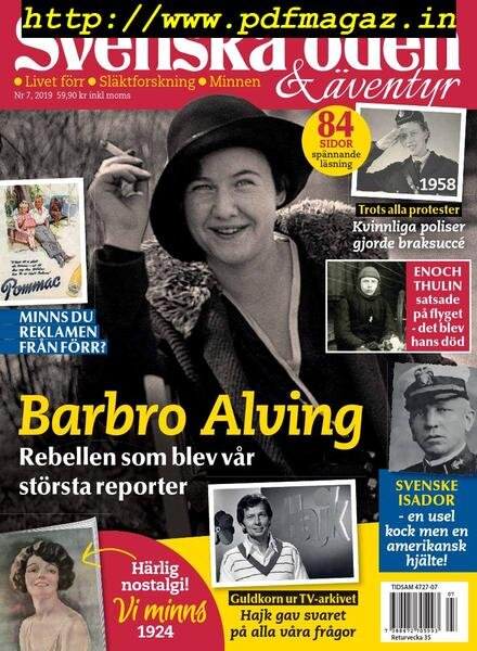 Svenska Oden & aventyr – juli 2019 Cover
