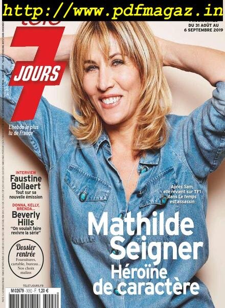 Tele 7 Jours – 31 aout 2019 Cover