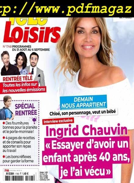 Tele Loisirs – 26 Aout 2019 Cover