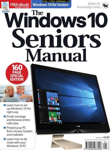 The Windows 10 Seniors Manual – August 2019 Cover