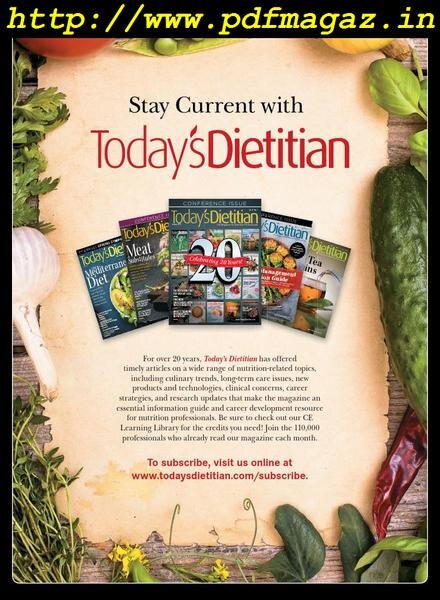 Today’s Dietitian – September 2019 Cover