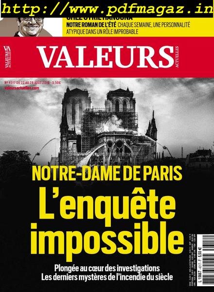 Valeurs Actuelles – 21 aout 2019 Cover