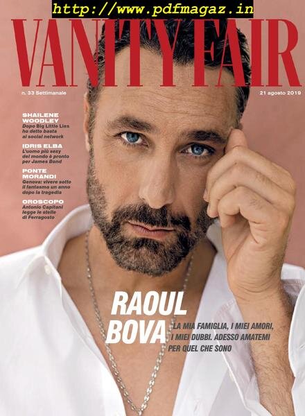 Vanity Fair Italia – 21 agosto 2019 Cover