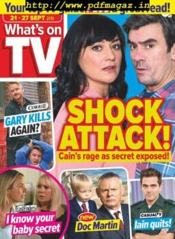 What’s on TV – 21 September 2019