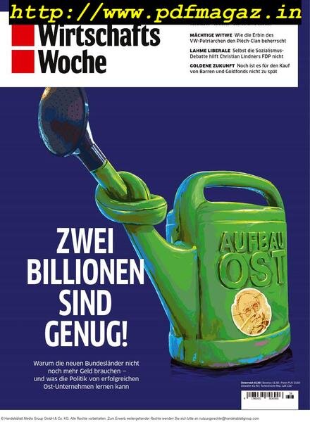 Wirtschaftswoche – 31 August 2019 Cover