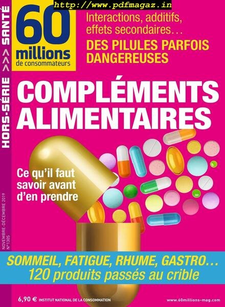 60 Millions de Consommateurs – Hors-Serie – Novembre-Decembre 2019 Cover