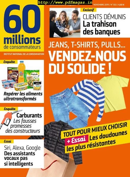 60 Millions de Consommateurs – Novembre 2019 Cover