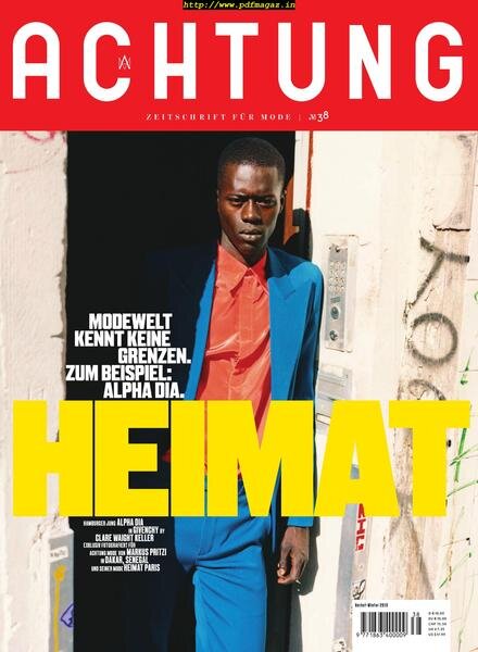 Achtung Mode – September 2019 Cover