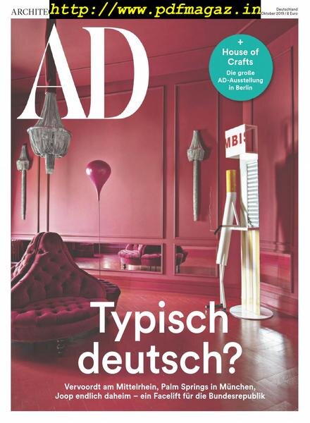AD Architectural Digest Germany – Oktober 2019 Cover