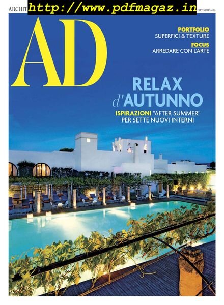 AD Architectural Digest Italia – Ottobre 2019 Cover