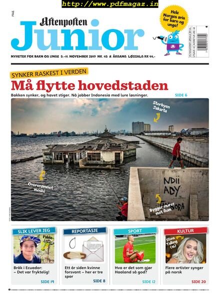 Aftenposten Junior – 05 november 2019 Cover