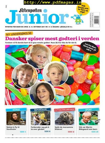 Aftenposten Junior – 08 oktober 2019 Cover
