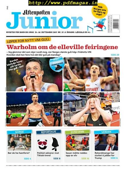 Aftenposten Junior – 24 september 2019 Cover