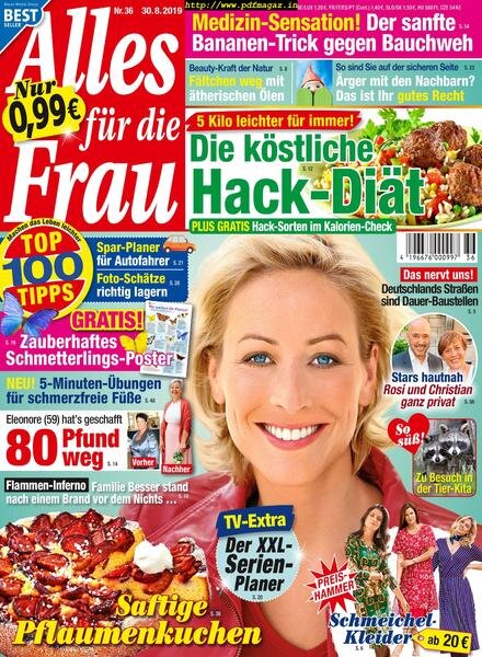 Alles fur die Frau – 30 August 2019 Cover