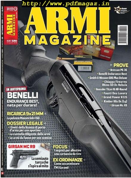 Armi Magazine – Settembre 2019 Cover