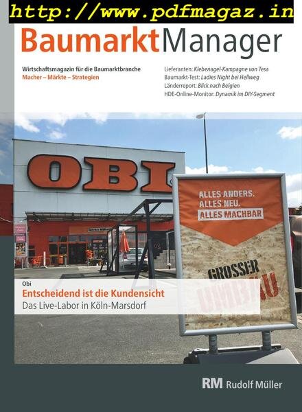baumarktmanager – August 2019 Cover