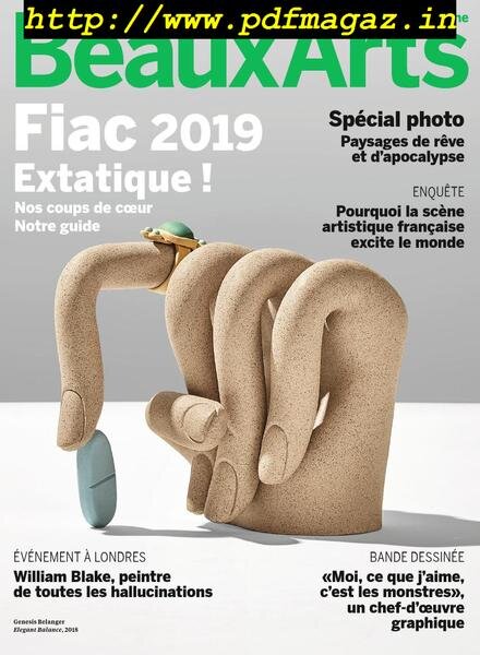 Beaux Arts – novembre 2019 Cover