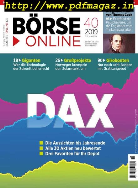 BOrse Online – 02 Oktober 2019 Cover