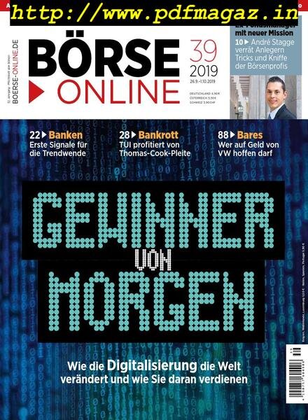 BOrse Online – 26 September 2019 Cover