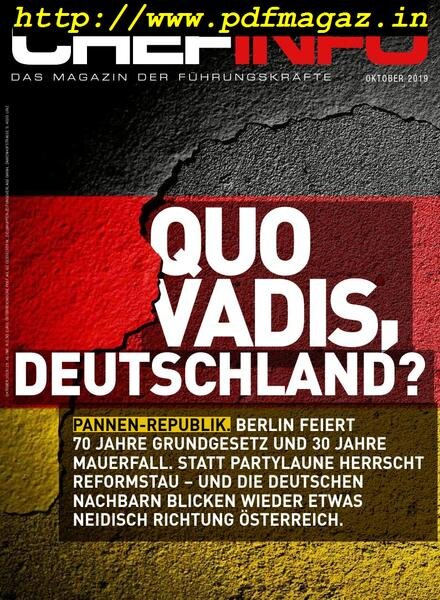 Chefinfo – Oktober 2019 Cover