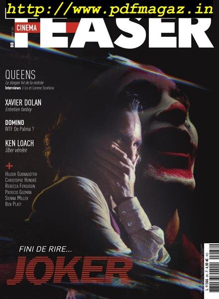 Cinema Teaser – octobre 2019 Cover