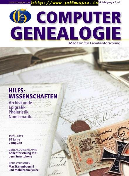 Computer Genealogie – Nr.3, 2019 Cover