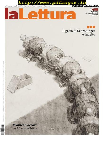 Corriere della Sera La Lettura – 22 settembre 2019 Cover