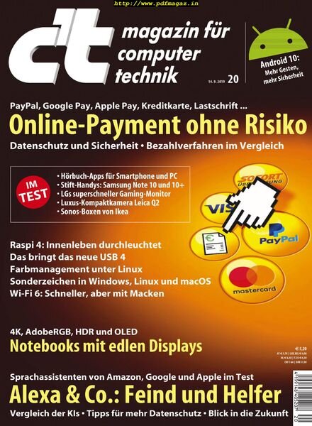 c’t Magazin – 14 September 2019 Cover