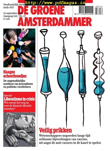 De Groene Amsterdammer – 13 september 2019 Cover