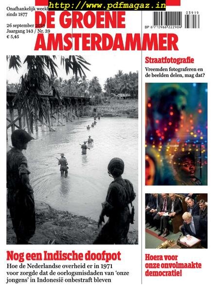 De Groene Amsterdammer – 27 september 2019 Cover