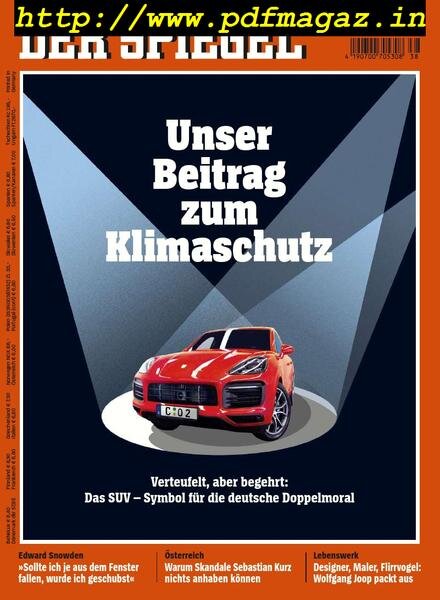 Der Spiegel – 14 September 2019 Cover