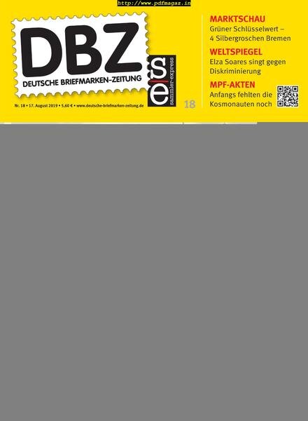 Deutsche Briefmarken-Zeitung – 17 August 2019 Cover