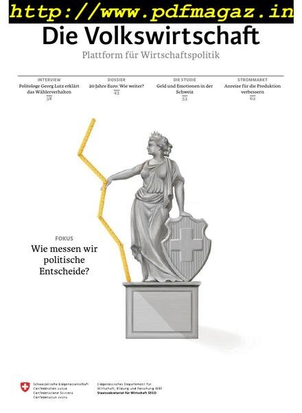 Die Volkswirtschaft – September 2019 Cover