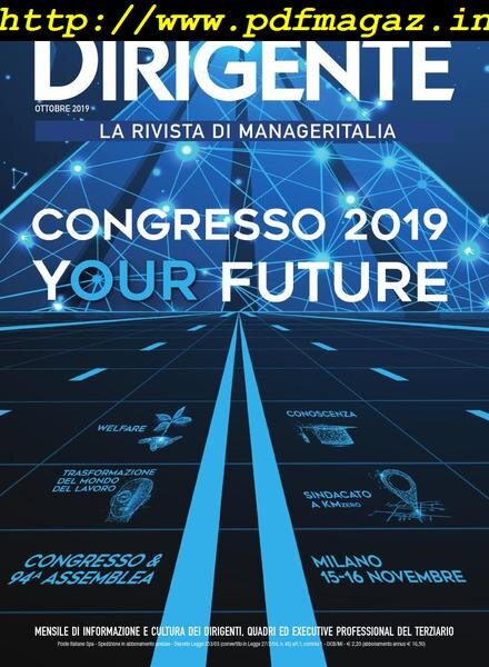 Dirigente – Ottobre 2019 Cover