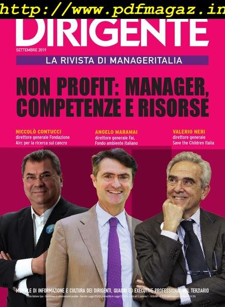 Dirigente – Settembre 2019 Cover